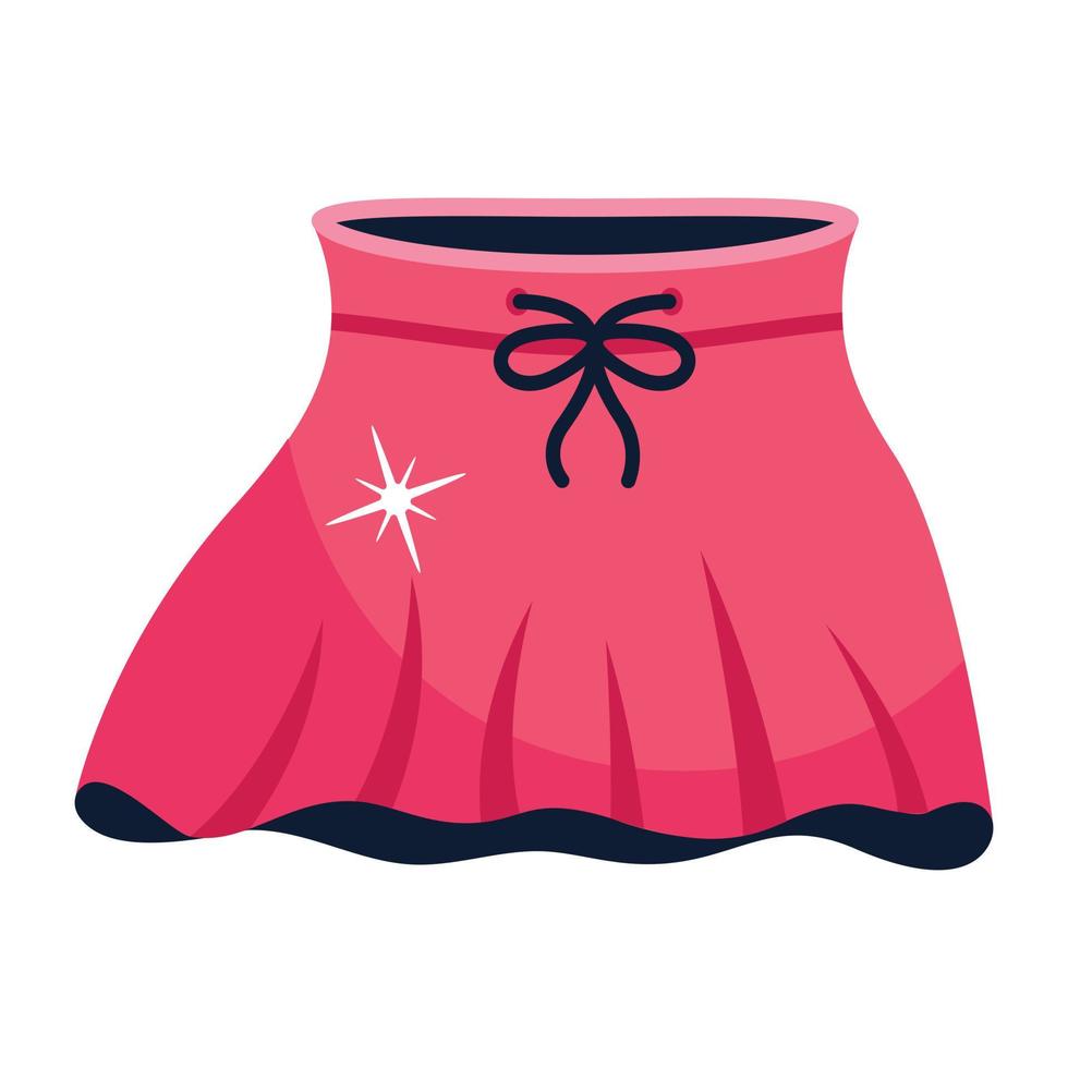 Modern flat icon of a tennis skirt vector