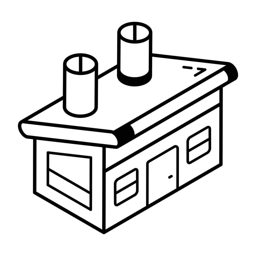 Ready to use linear icon of office building vector
