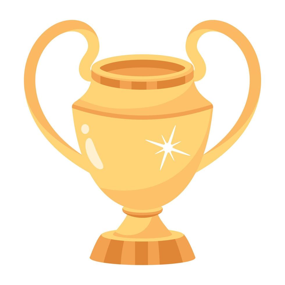 A sports trophy flat icon design vector