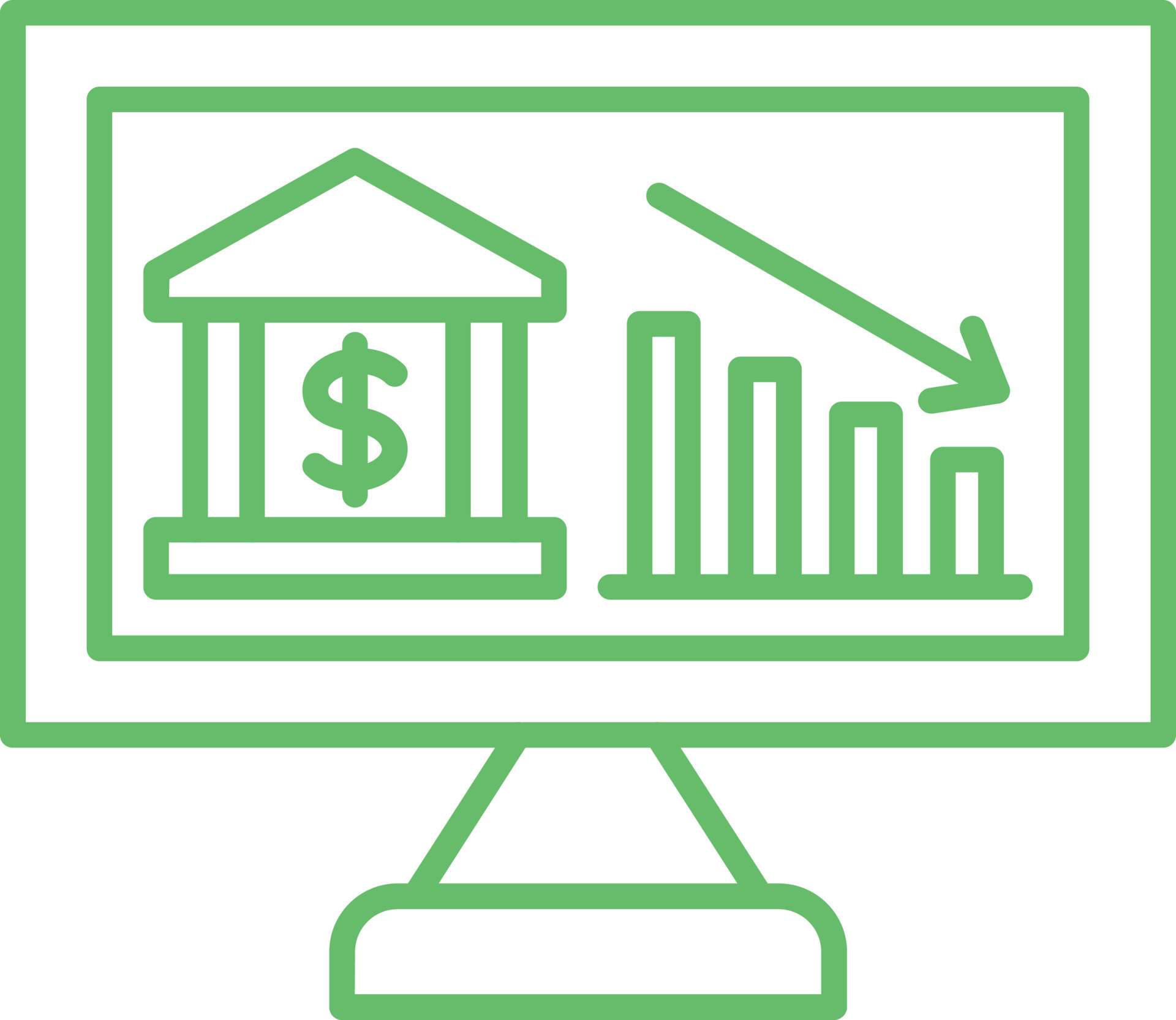 icono de línea multicolor de disminución de precio 10656017 Vector en ...