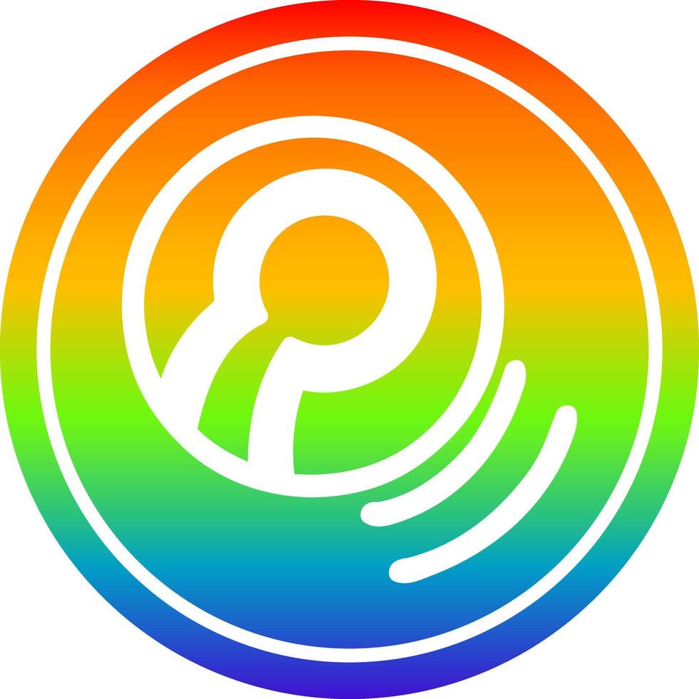 tennis ball circular in rainbow spectrum vector