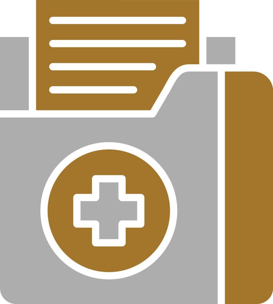 estilo de icono de registros médicos vector