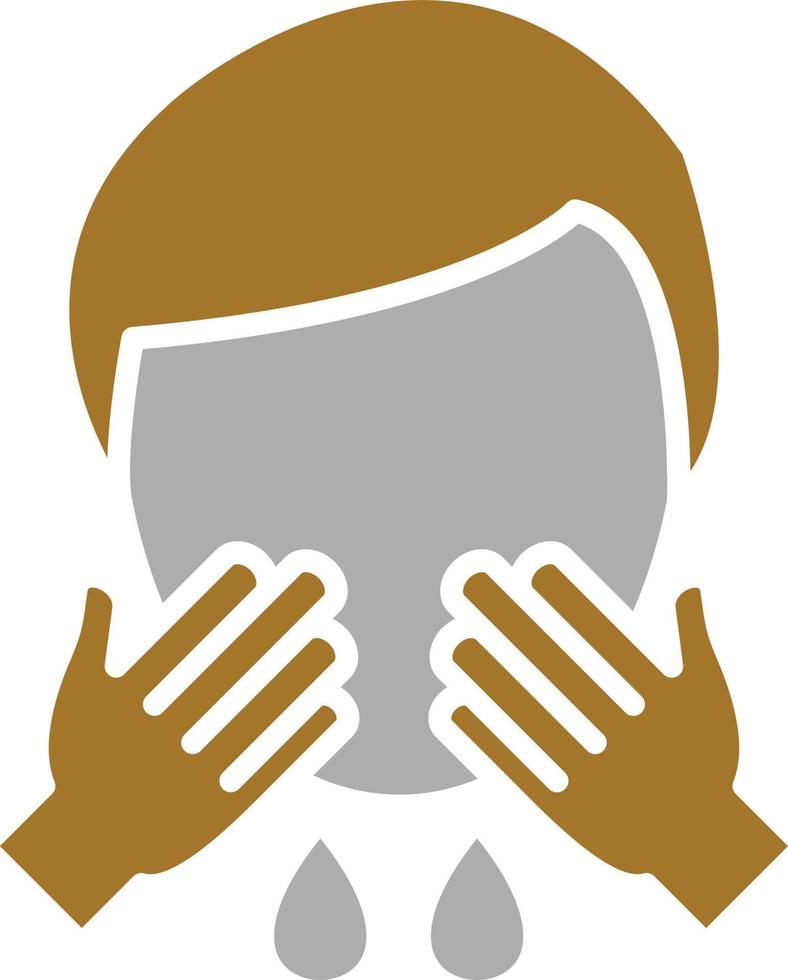 Wash Face Icon Style vector