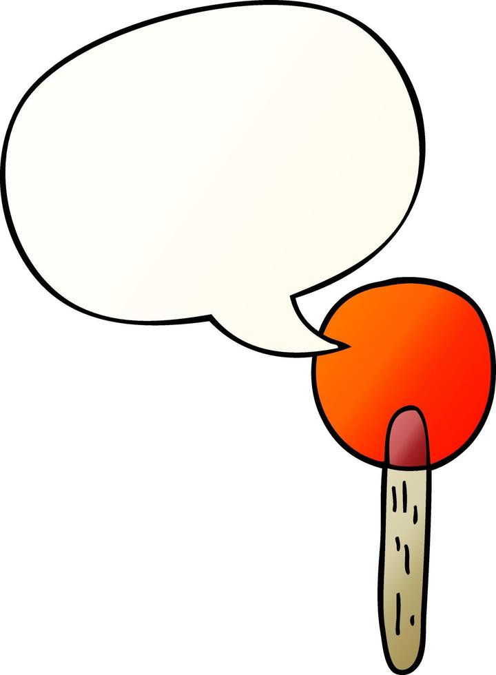 cartoon candy lollipop and speech bubble in smooth gradient style vector