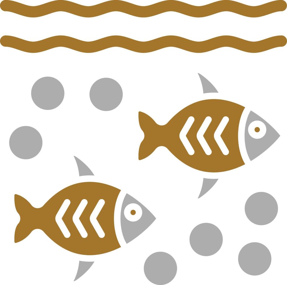 estilo de icono de peces vector