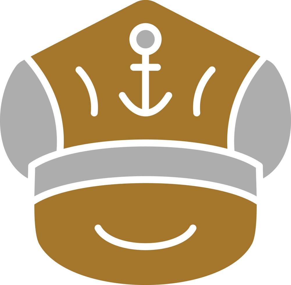 Captain Cap Icon Style vector