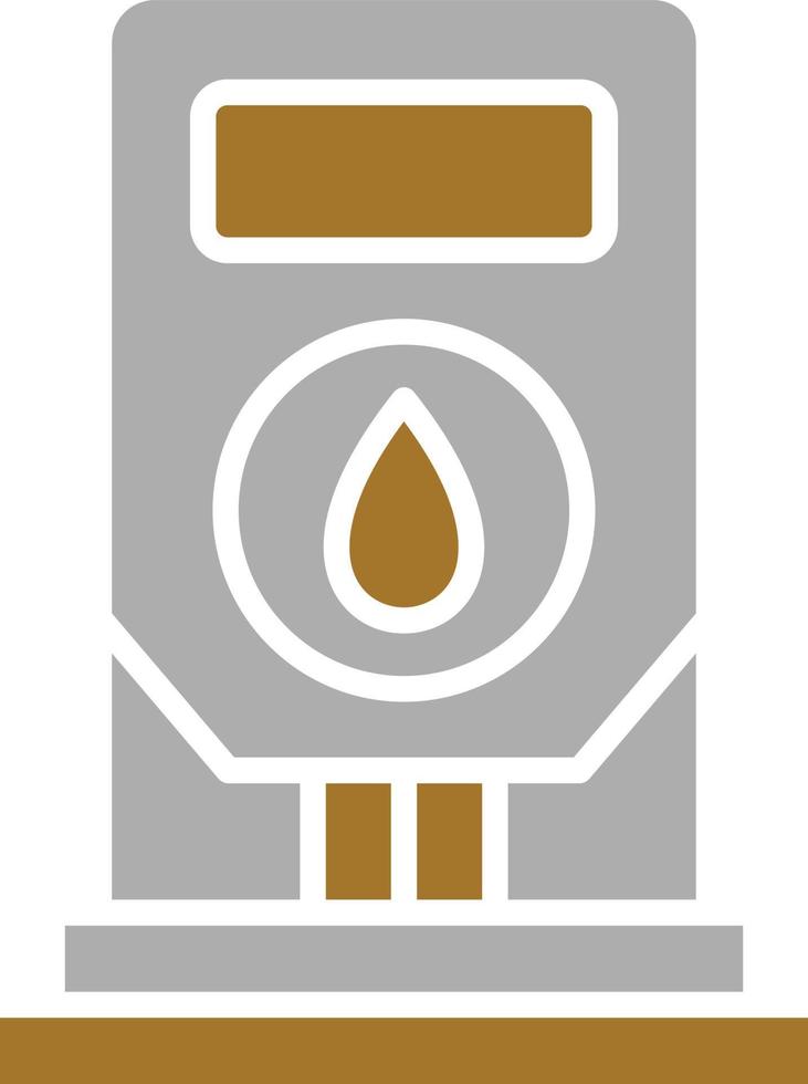 icono de gasolina estilo amarillo vector