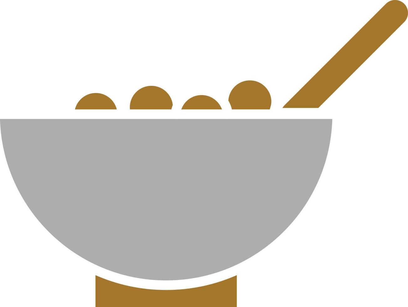 estilo de icono de tazón de cereal vector