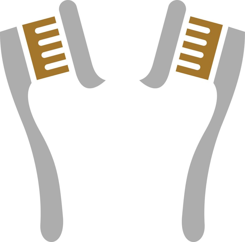Tooth Paste on Brush Icon Style vector