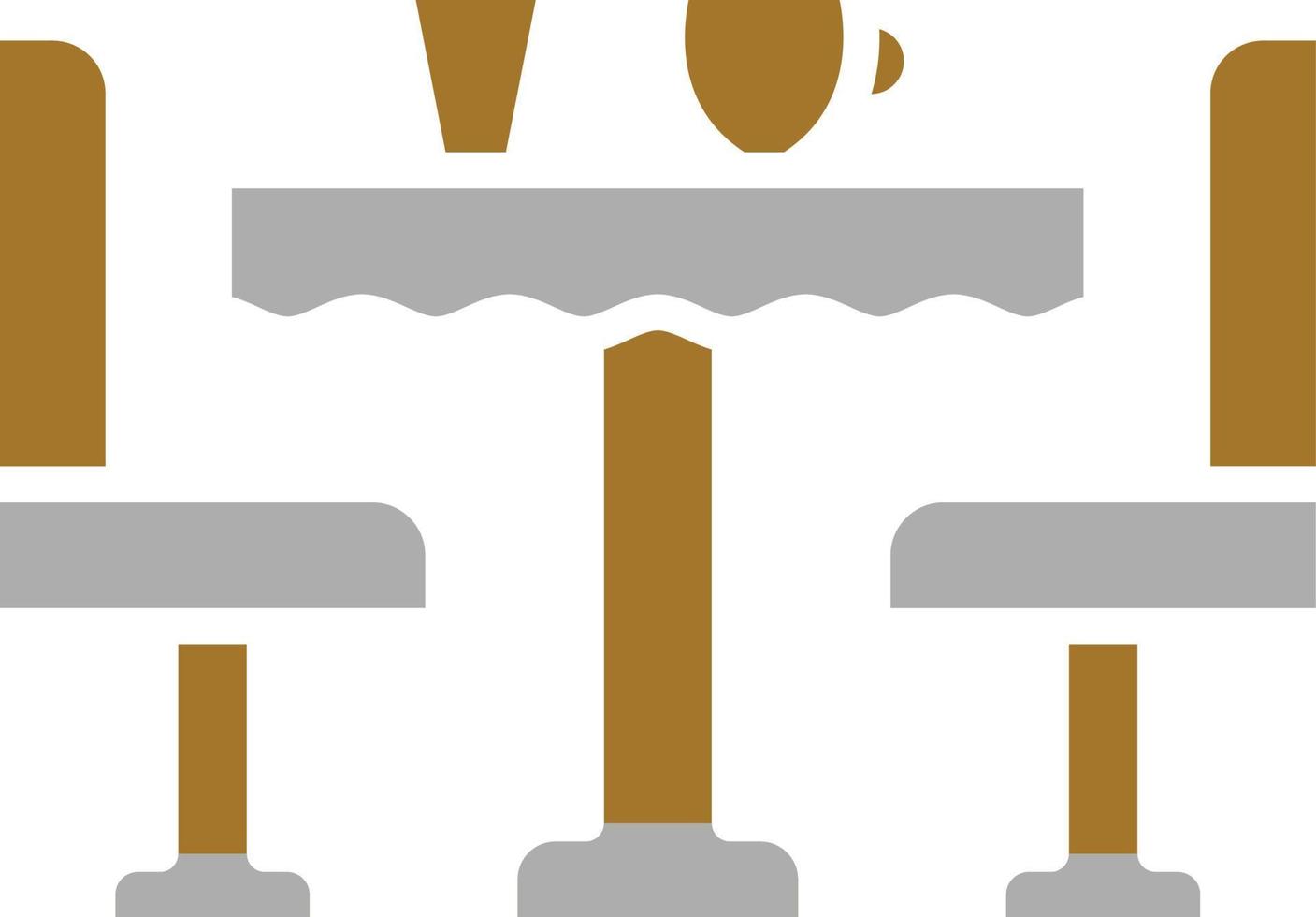 Dining Table Icon Style vector