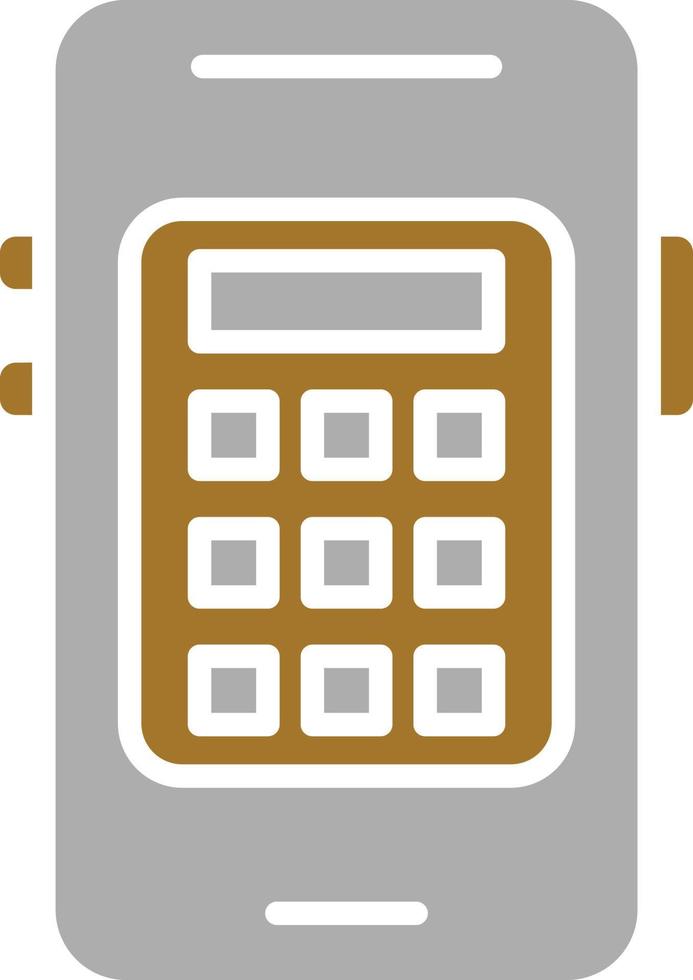 Mobile Calculator Icon Style vector