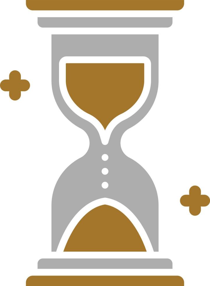 estilo de icono de reloj de arena vector