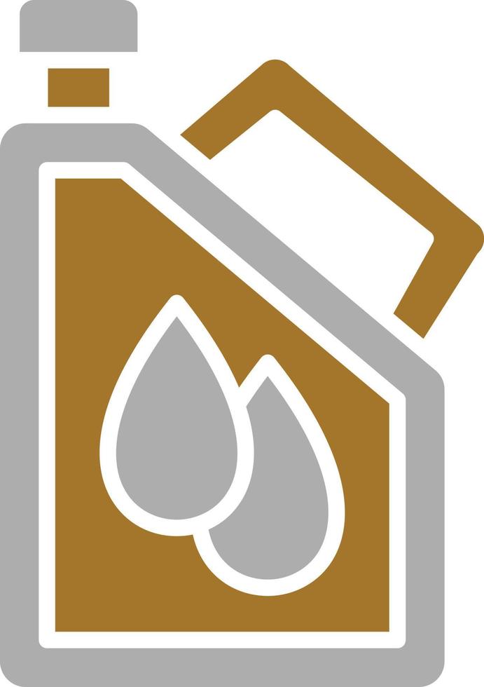 estilo de icono de bote de aceite vector