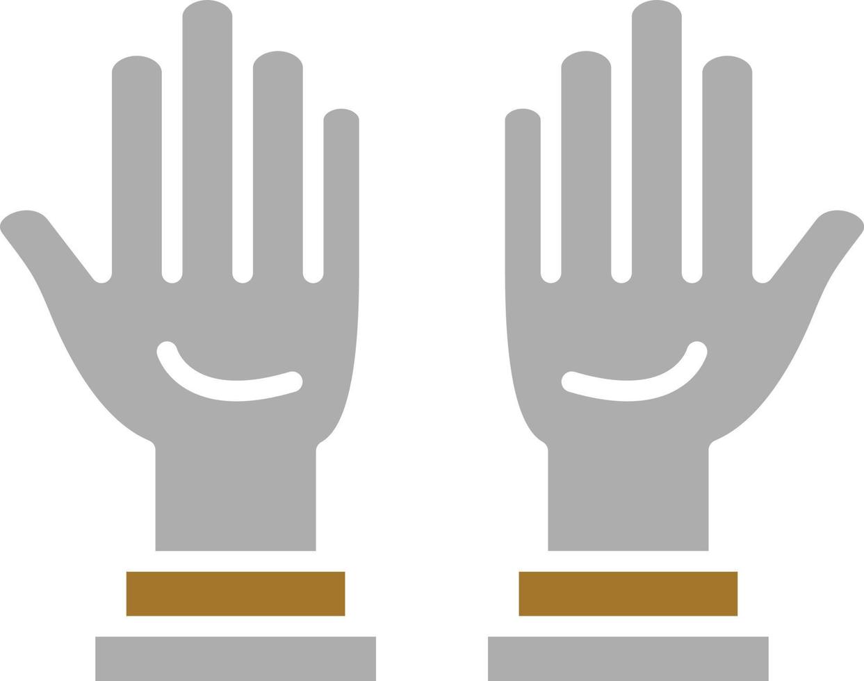 Cleaning Gloves Icon Style vector