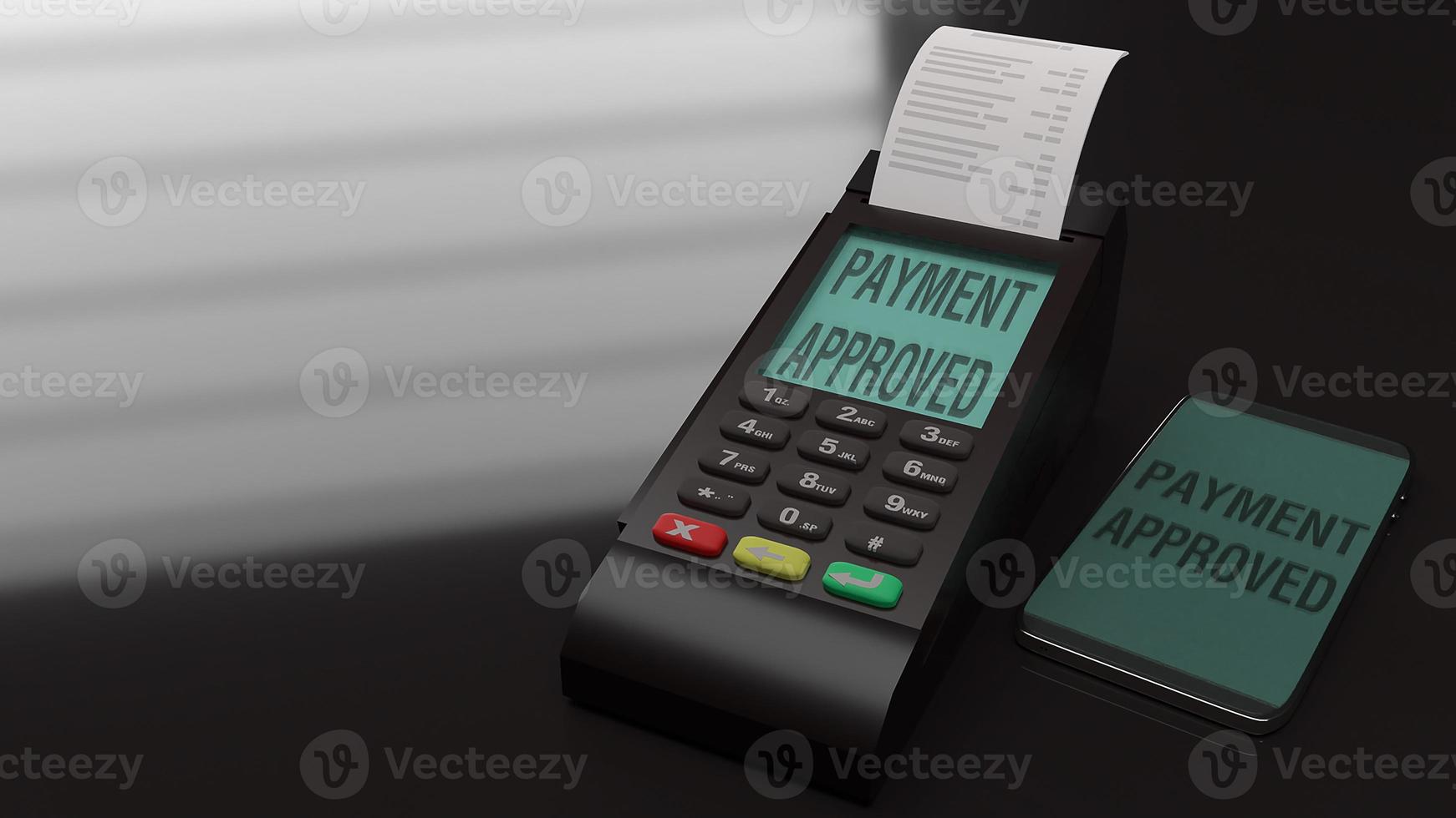 Credit Card Terminals 3d rendering image. photo