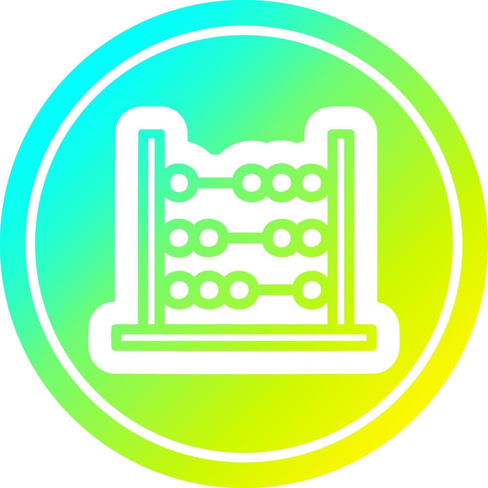 traditional abacus in cold gradient spectrum vector