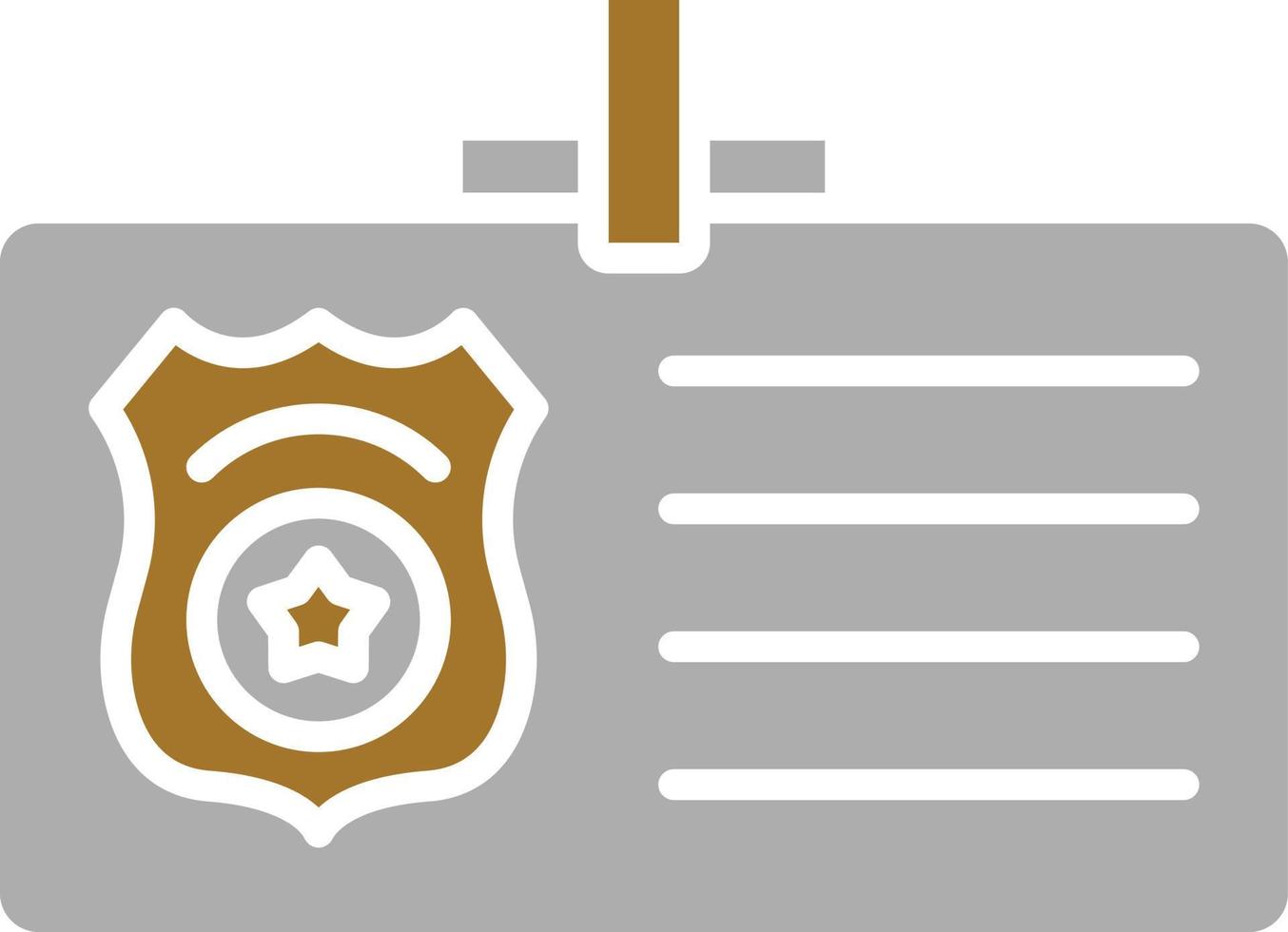 estilo de icono de tarjeta de identificación de policía vector