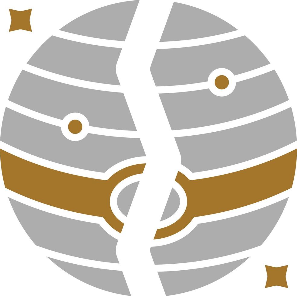 Planet Destoryed Icon Style vector