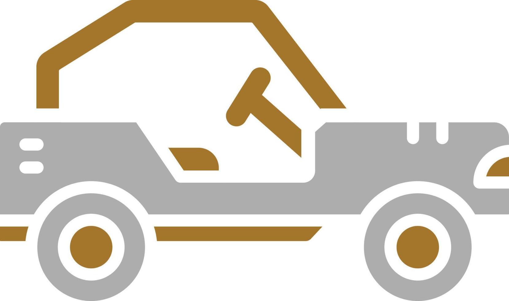 estilo de icono de coche buggy vector