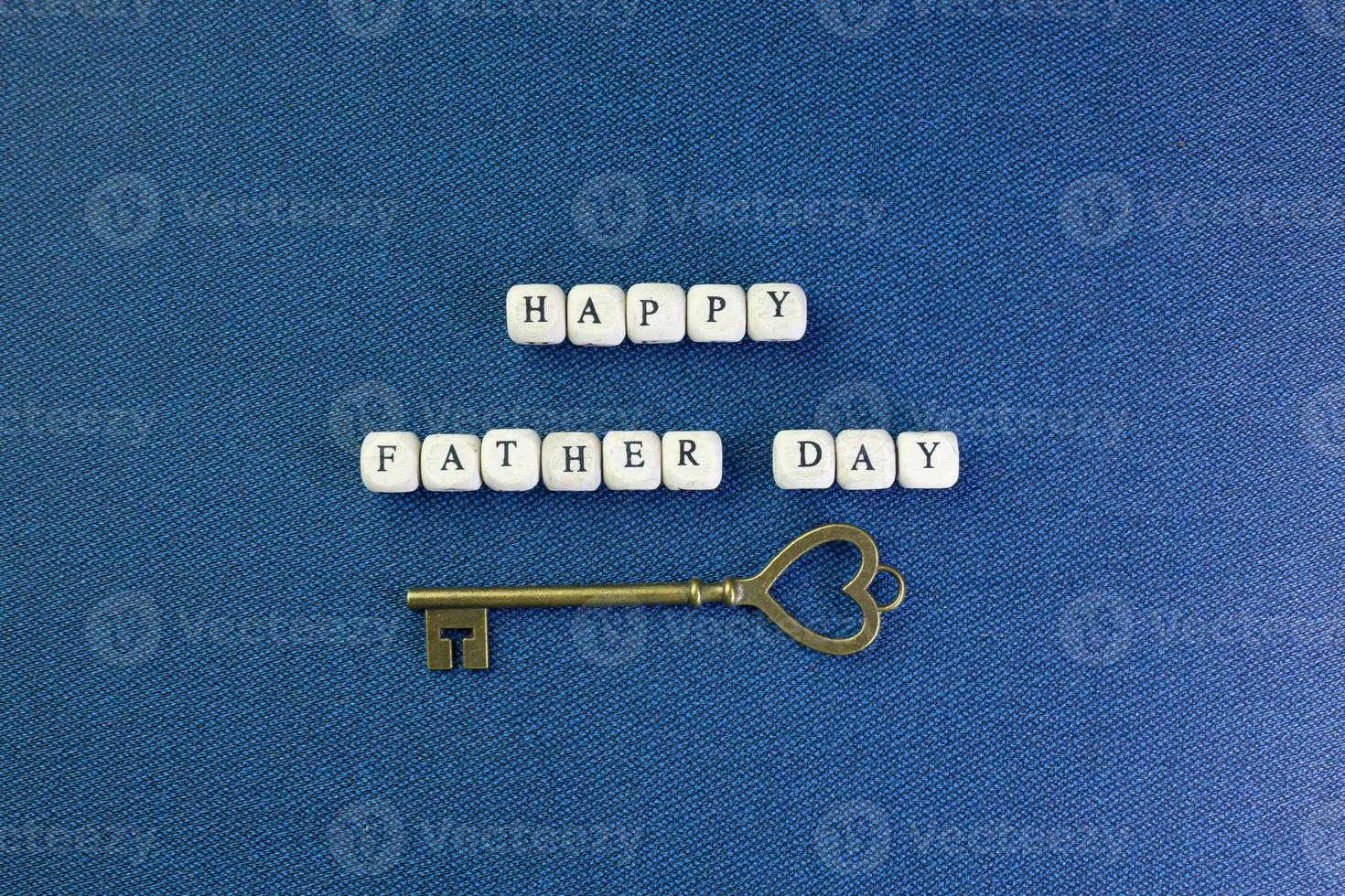 wooden text  for father day content close up image. photo