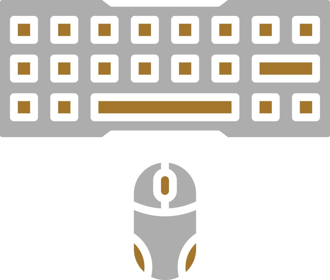 Gaming Keyboard And Mouse Icon Style vector