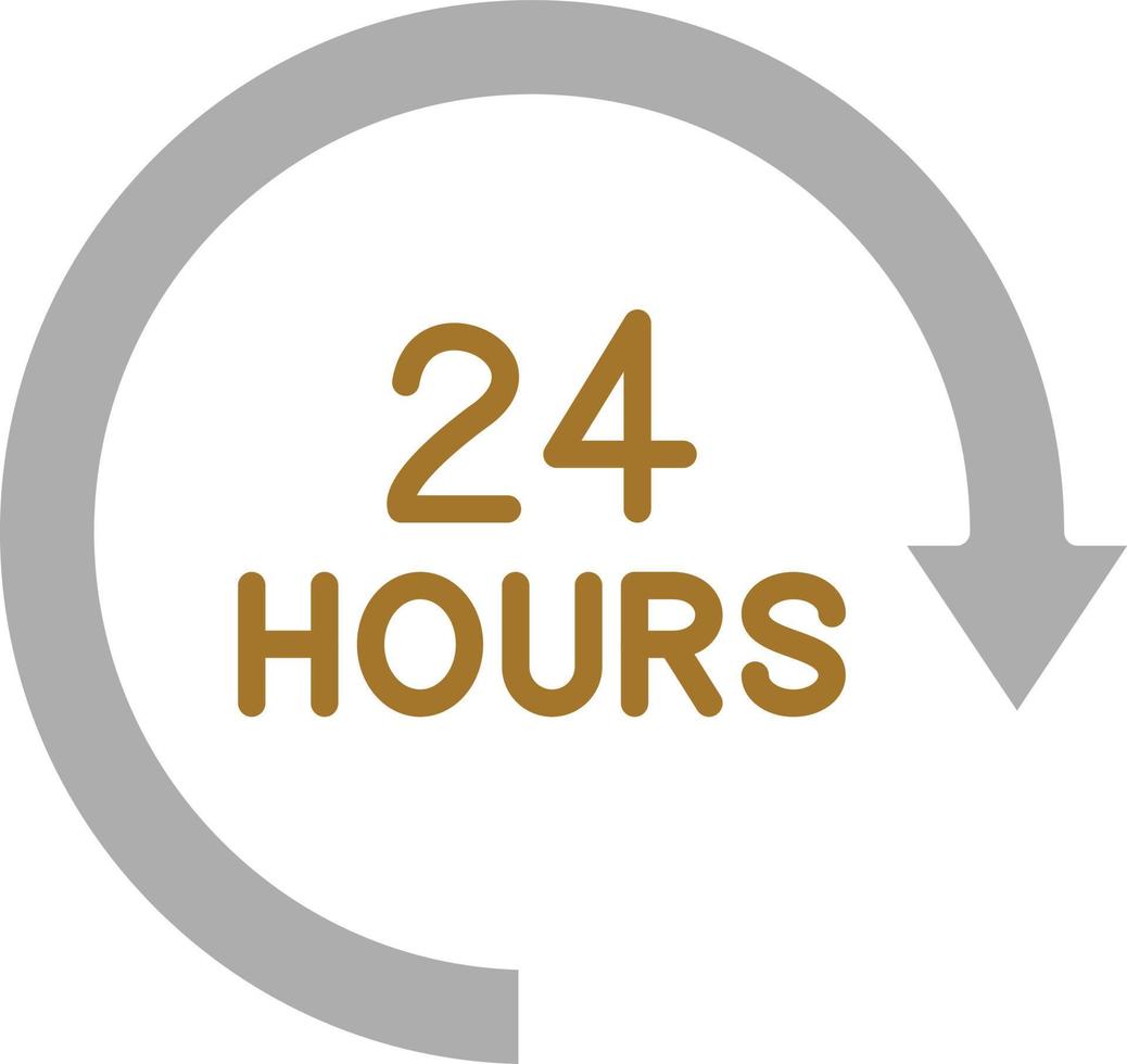 24 Hours Icon Style vector