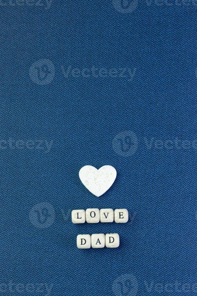wooden text  for father day content close up image. photo
