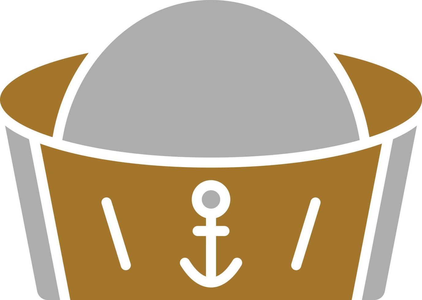 estilo de icono de sombrero de marinero vector