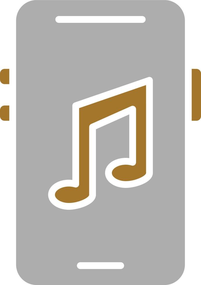 estilo de icono de aplicación de música móvil vector
