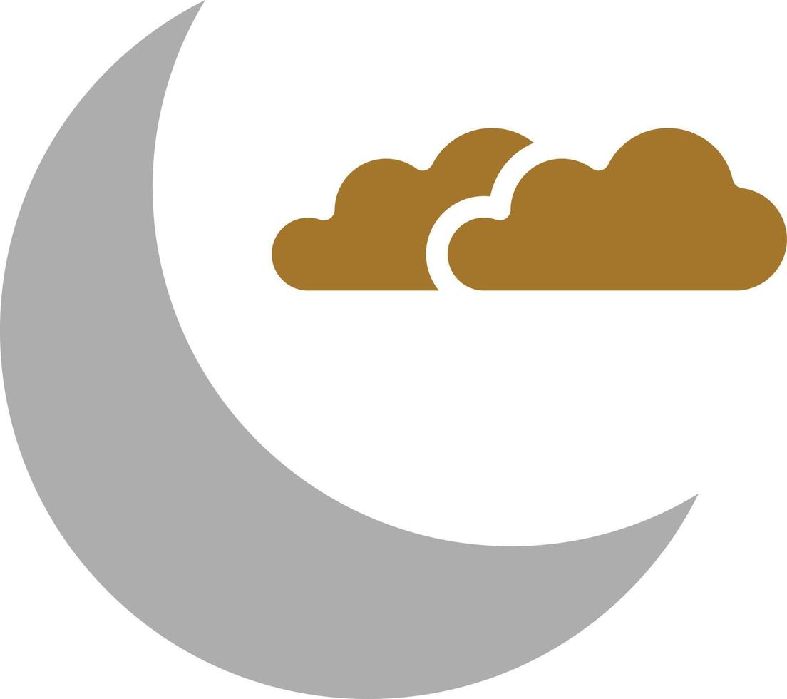 Crescent Moon Icon Style vector