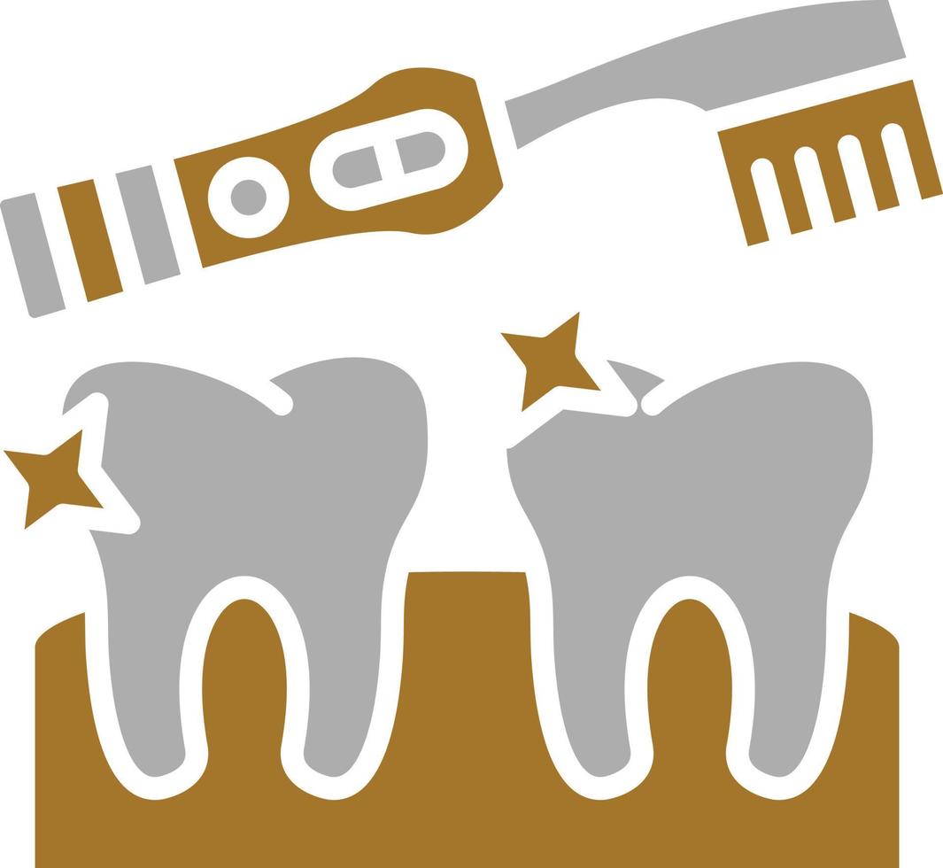 estilo de icono de limpieza dental vector