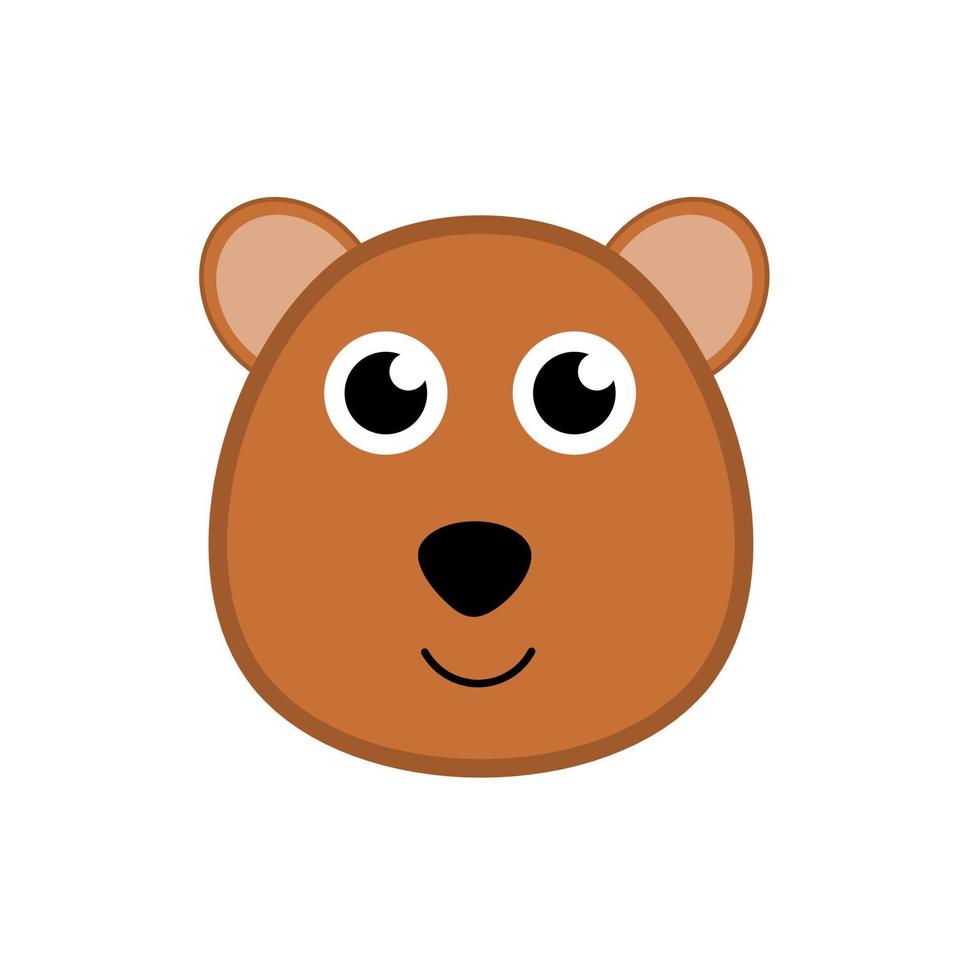 Cute baby bear. Baby bear face. Logo of a baby bear. vector