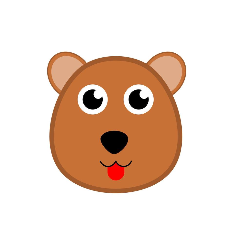 Cute baby bear. Baby bear face. Logo of a baby bear. vector