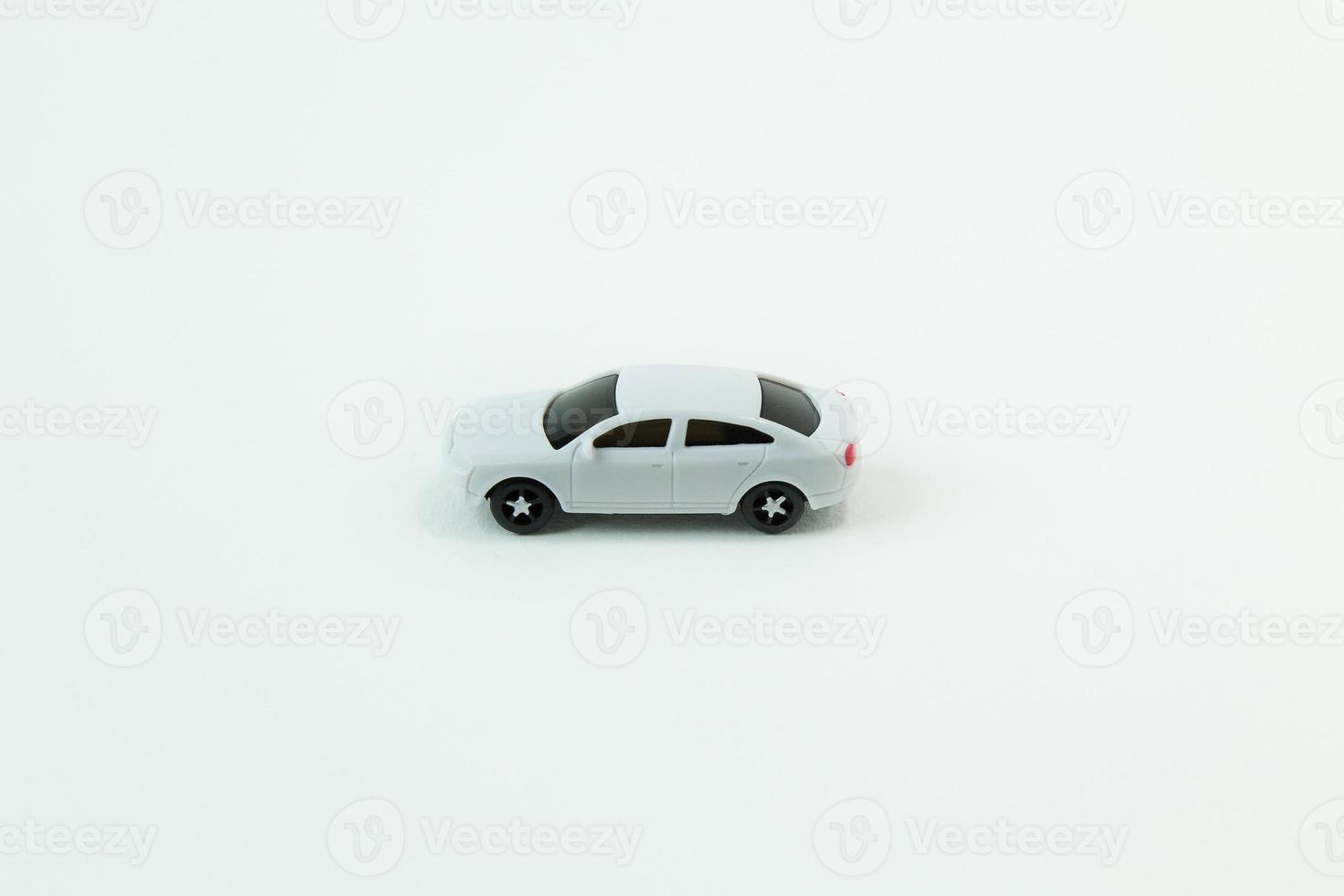 white car toy on white background image close up. photo