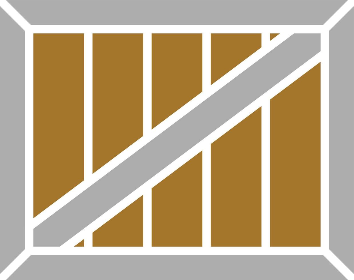 Wooden Box Icon Style vector