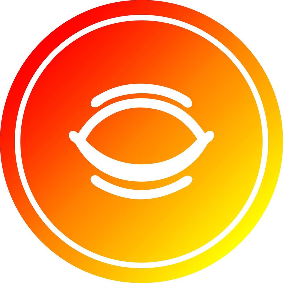 closed eye circular in hot gradient spectrum vector