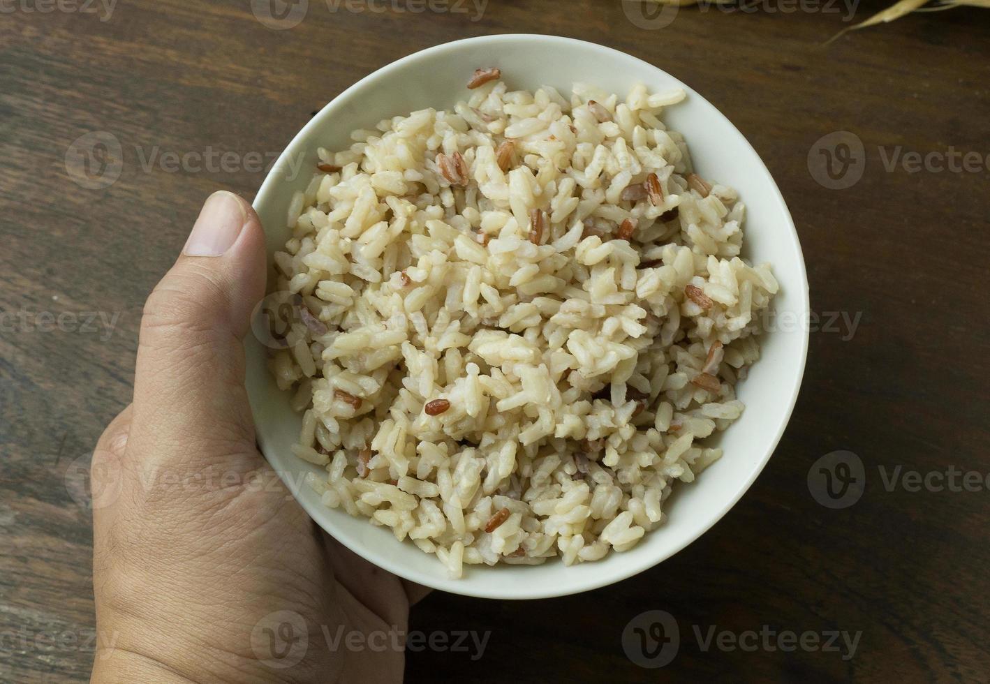 Cooked Jasmine Rice Brown Rice 10660089 Stock Photo at Vecteezy