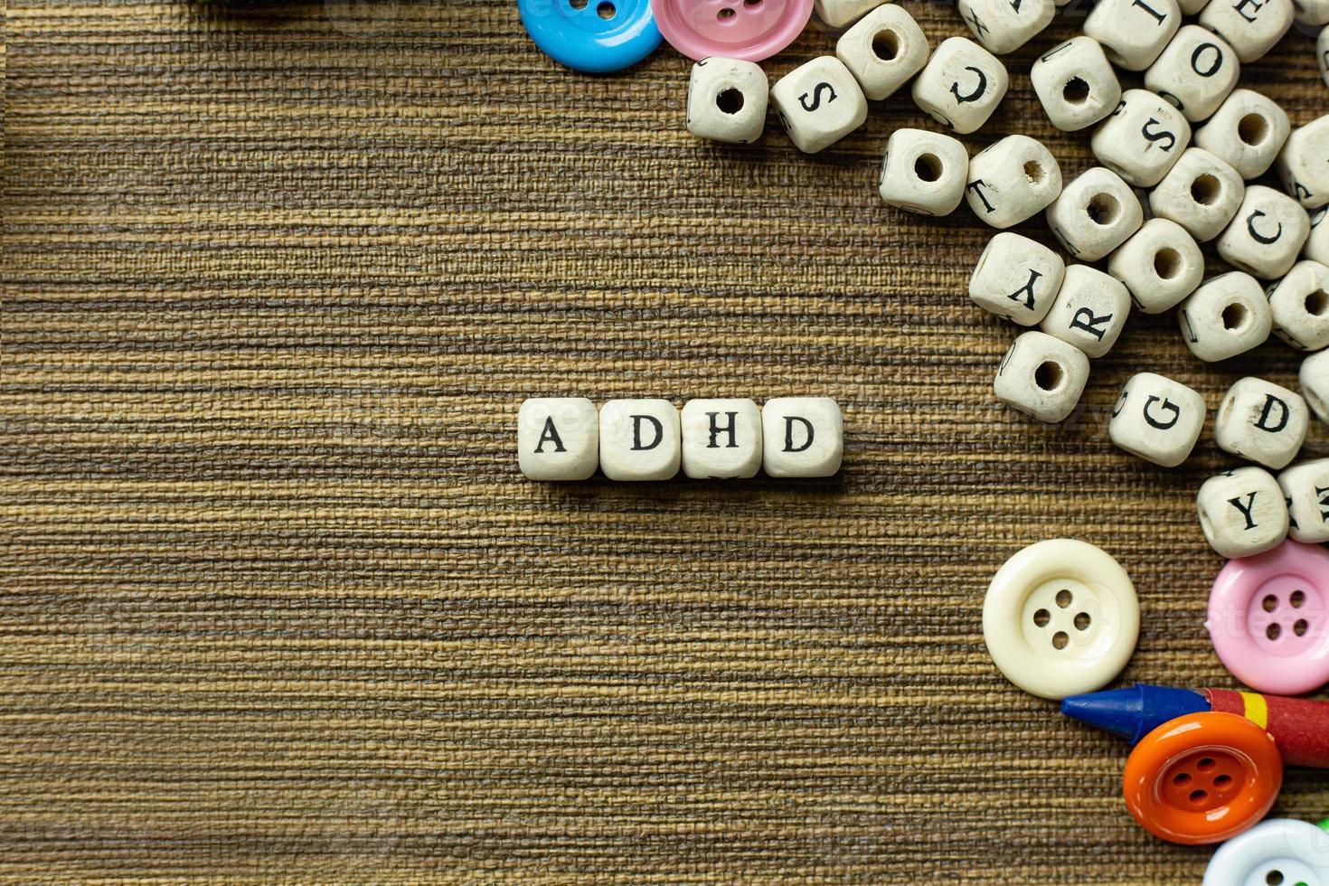 adhd para el concepto de conciencia de salud mental. foto