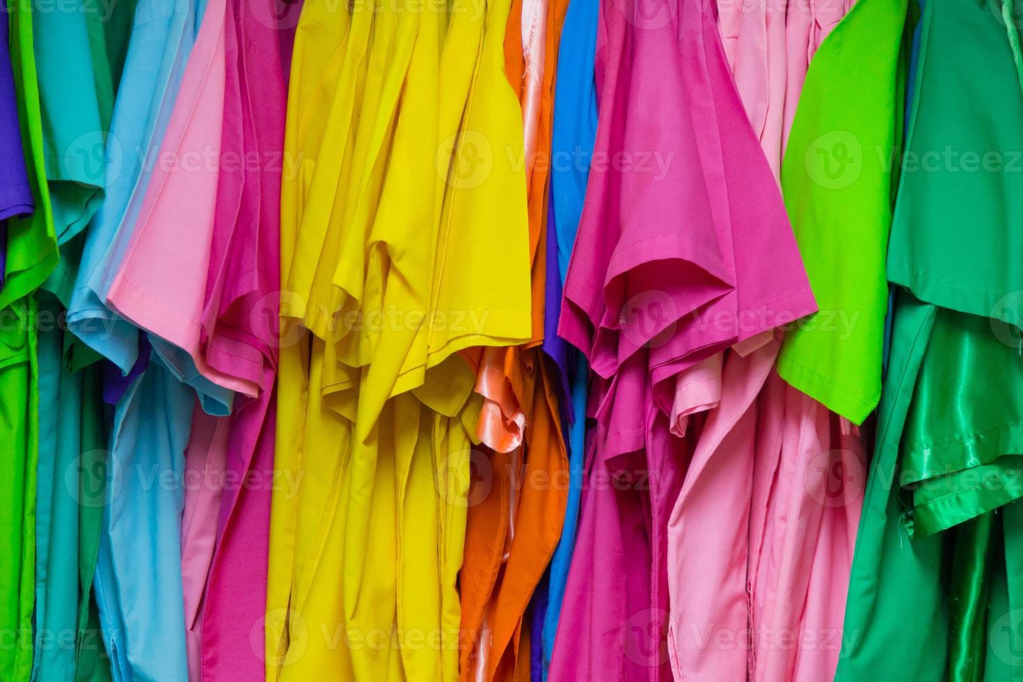 colour full clothes hanging image for background. photo