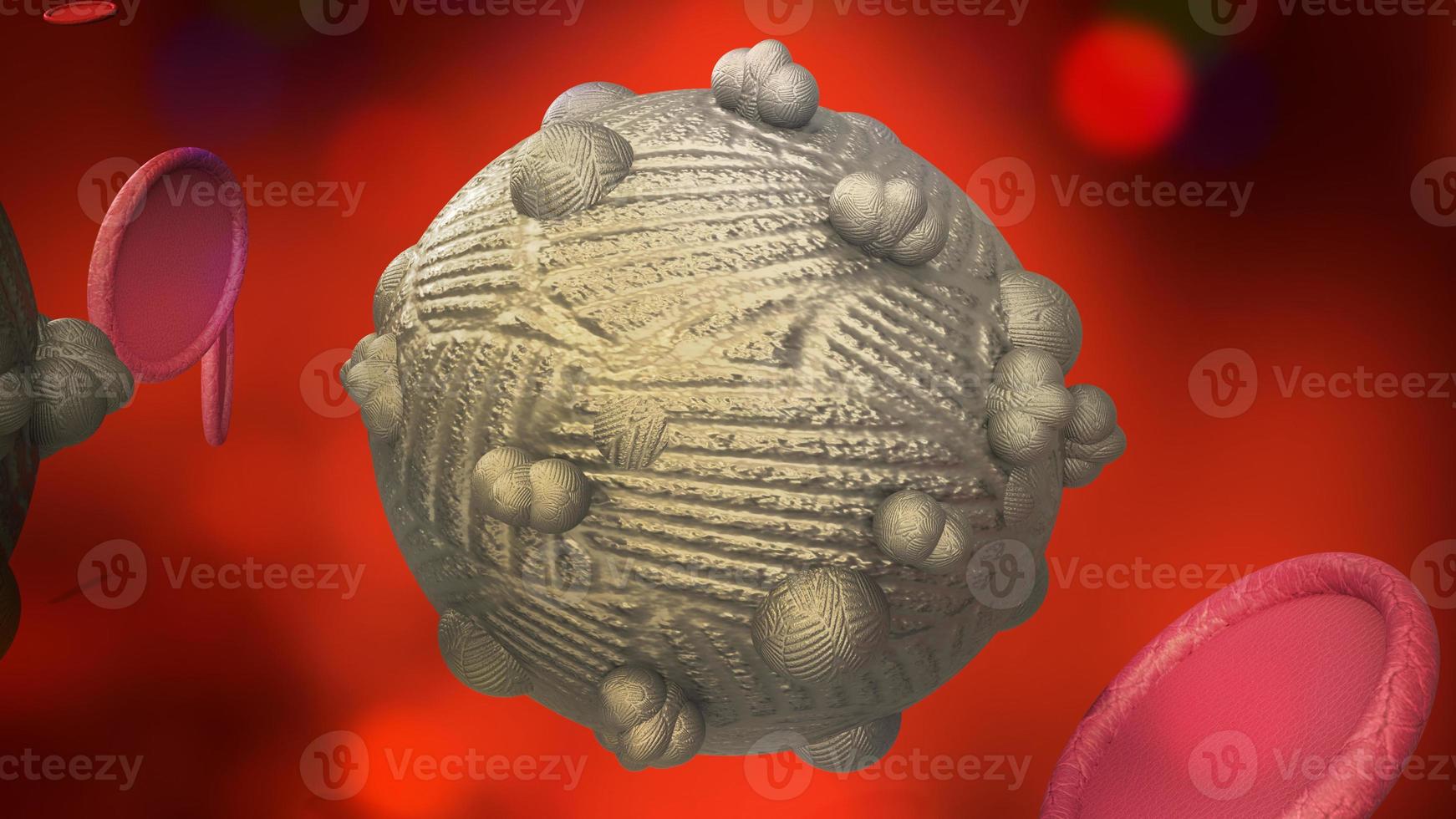 The virus in dark tone 3d rendering for  medicine  and  healthcare content. photo