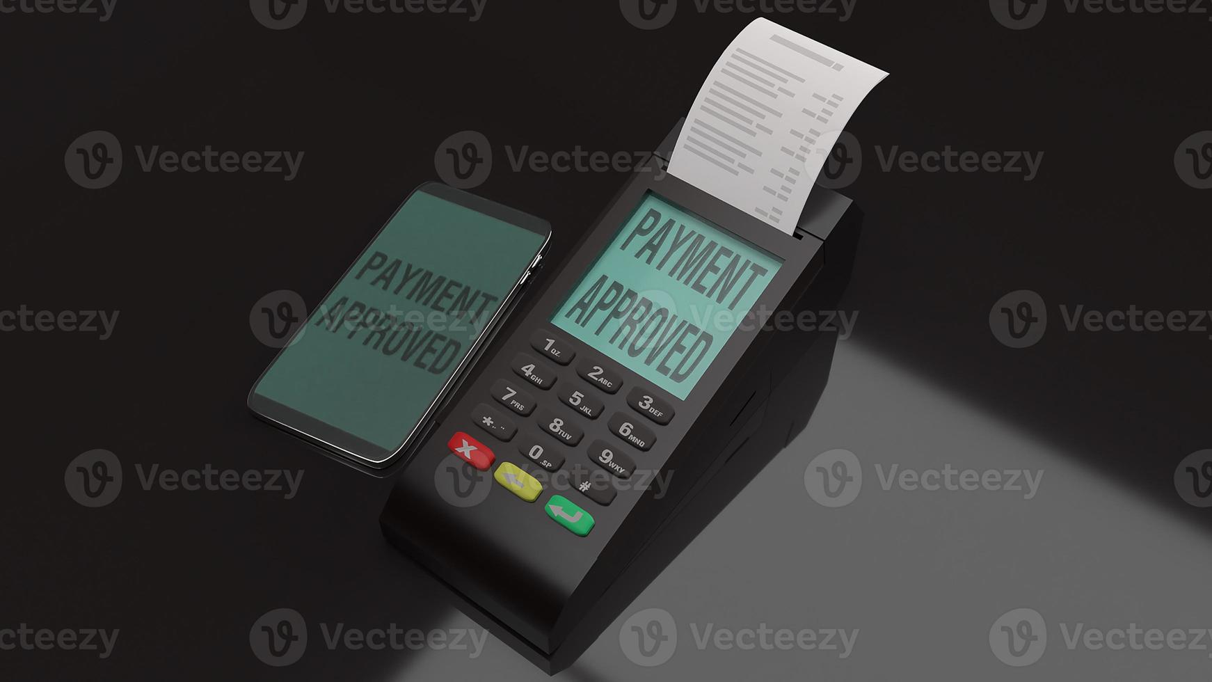 Credit Card Terminals 3d rendering image. photo