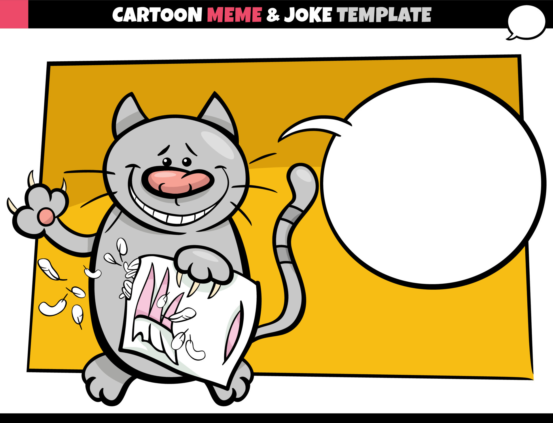 cartoon meme template with speech bubble and naughty cat 10661354 Vector  Art at Vecteezy