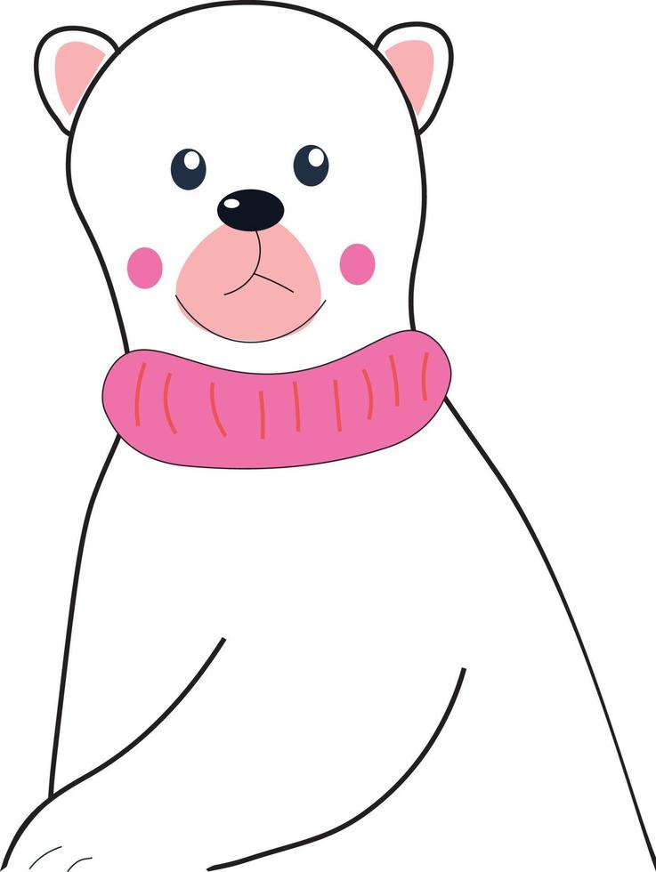 cute polar bear vector