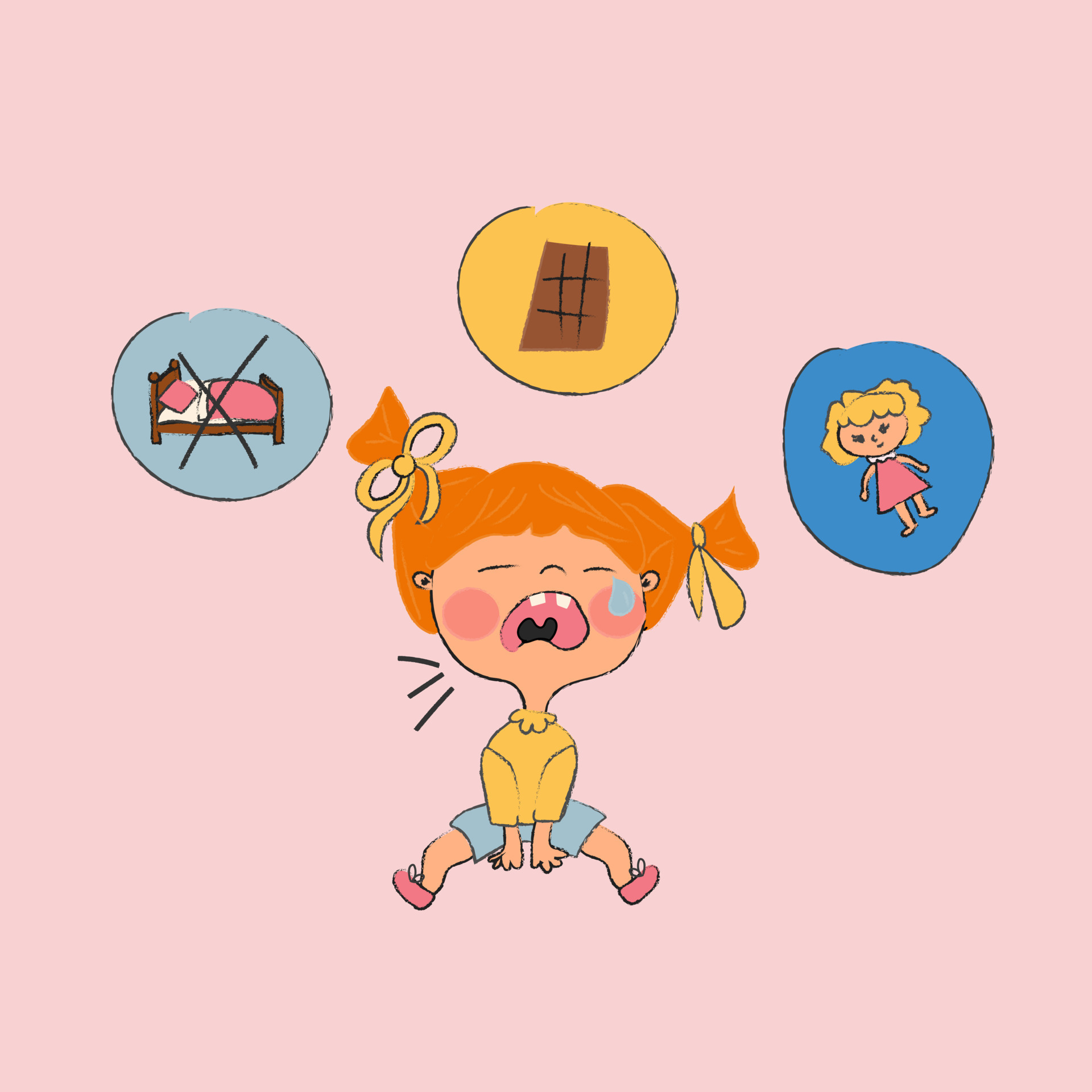 Crying Girl Don t Want Go To Bed Vector Illustration 10662399 Vector crying-girl-don-t-want-go-to-bed-vector-illustration-10662399-vector