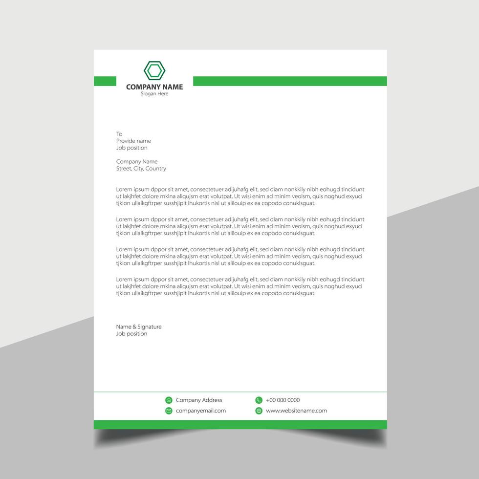 Letterhead Pad Design for Corporate or Office Use vector