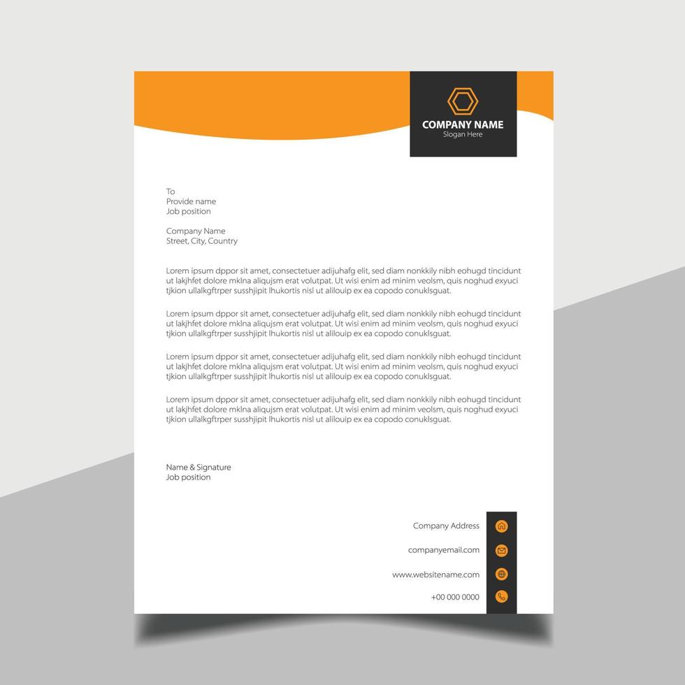 Letterhead Pad Design for Corporate or Office Use vector