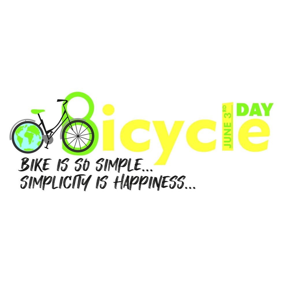 3rd June World Bicycle Day template design for banner, greeting cards, Logo, Mnemonic, Symbol, Icon, label, Banner or Poster Design Vector Illustration