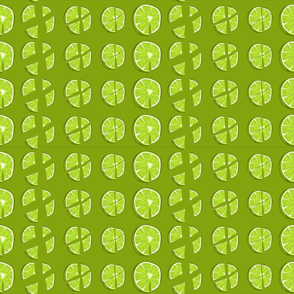 Seamless pattern with lime slices. Vector citrus fruit pattern. Summer design with juicy useful fruit. Vector pattern for fabric, packaging fresh summer juicy concept