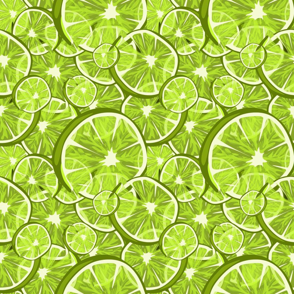 Seamless pattern with lime slices. Vector citrus fruit pattern. Summer design with juicy useful fruit. Vector pattern for fabric, packaging fresh summer juicy concept