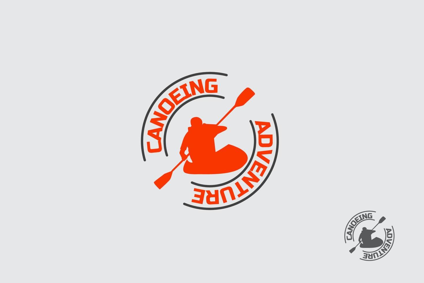 Canoeing Adventure Logo Template suitable for business, association, product, etc vector